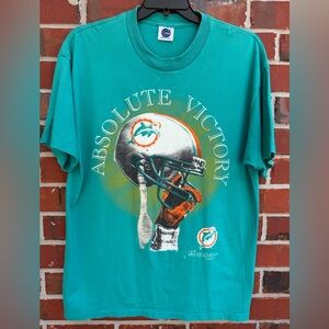 Vintage 1996 College Concepts NFL Miami Dolphins Absolute Victory XL T-Shirt F4